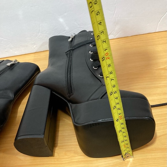 Koi Footwear Women's Black pu Horace Platform Boots w/Z/L DEP6  Size: US 8/UK6 - Picture 7 of 8